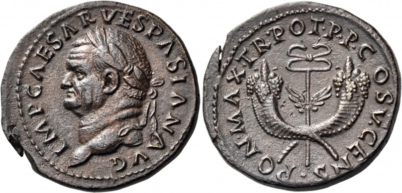 Vespasian, 69-79. Dupondius (Orichalcum, 27 mm, 11.61 g, 7 h), struck for use in...