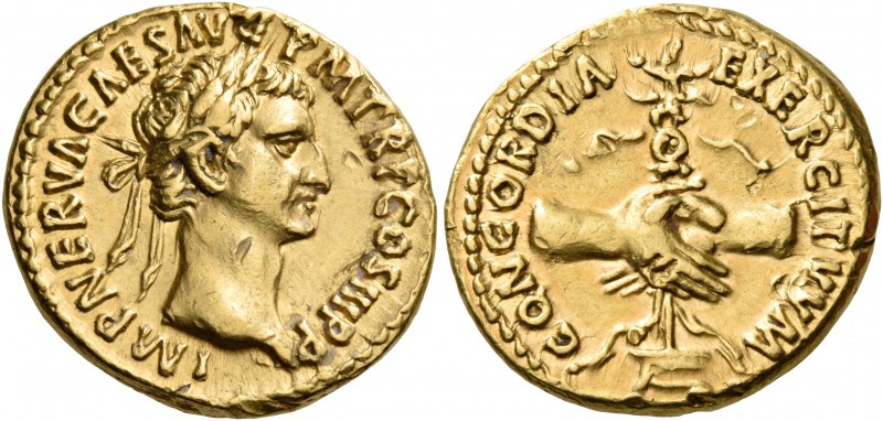 Nerva, 96-98. Aureus (Gold, 17 mm, 7.73 g, 6 h), Rome, 97. IMP NERVA CAES AVG P ...