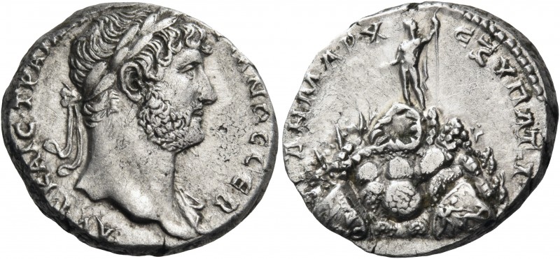 Hadrian, 117-138. Cappadocia. Caesaraea-Eusebia. Didrachm (Silver, 19 mm, 6.94 g...
