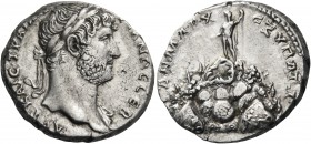 Hadrian, 117-138. Cappadocia. Caesaraea-Eusebia. Didrachm (Silver, 19 mm, 6.94 g, 6 h), 121-128. AYT KAIC TPAIAN AΔPIANOC CEB Laureate bust of Hadrian...