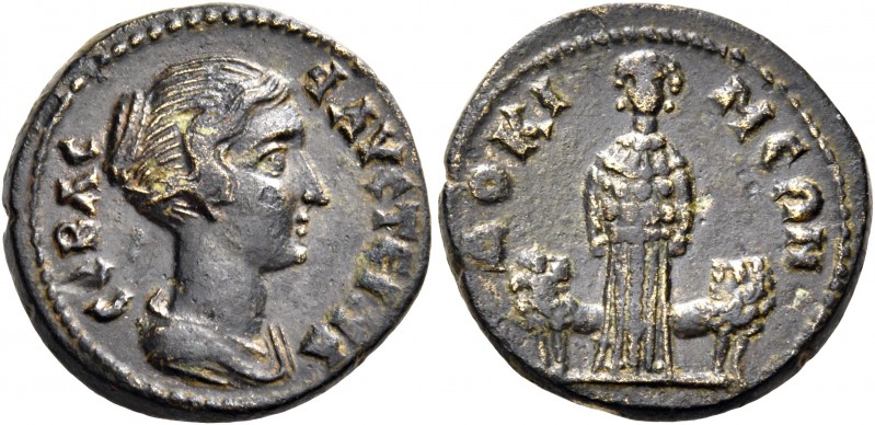 Faustina Junior, wife of Marcus Aurelius, Augusta, 147-175. Phrygia. Docimeium. ...