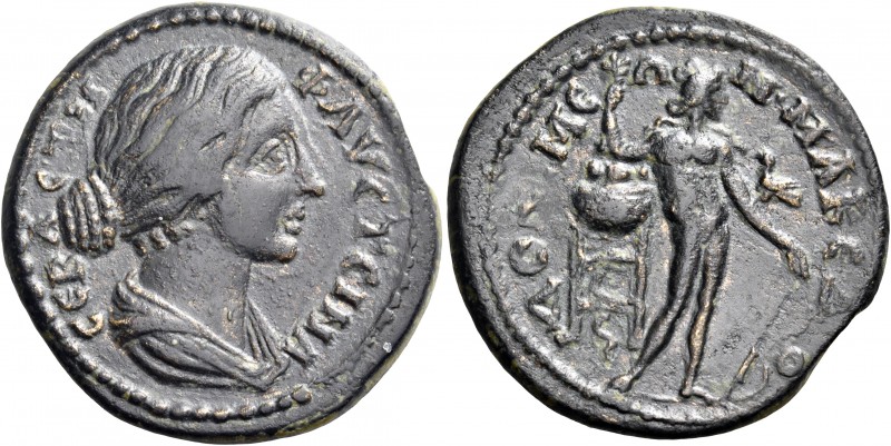 Faustina II, wife of Marcus Aurelius, Augusta, 147-175. Phrygia. Docimeium. Tria...