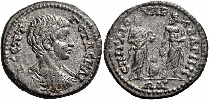 Geta, Caesar, 198-209. Lydia. Bagis. Diassarion (Bronze, 22 mm, 6.33 g, 7 h), st...