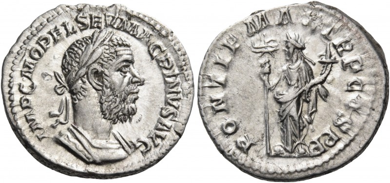 Macrinus, 217-218. Denarius (Silver, 19 mm, 3.25 g, 1 h), 2nd emission, Rome, Ma...