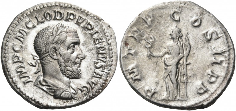 Pupienus, 238. Denarius (Silver, 19 mm, 3.15 g, 6 h), Rome, 22 April - 29 July 2...