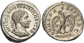 Philip I, 244-249. Syria, Seleucis and Pieria. Antioch. Tetradrachm (Silver, 25 mm, 13.13 g, 1 h), 244. AYTOK K M IOVΛ ΦIΛIΠΠOY CEB Laureate, draped a...