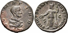 Divus Julius Marinus, father of Philip I, died circa 246/7. Arabia. Philippopolis. (Bronze, 22.5 mm, 7.92 g, 12 h), minted under his son, Philip I, An...