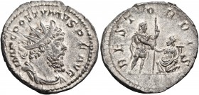 Postumus, Romano-Gallic Emperor, 260-269. Antoninianus (Billon, 21 mm, 4.23 g, 12 h), Cologne, 268. IMP C POSTVMVS P F AVG Radiate, draped and cuirass...
