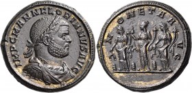 Florian, 276. Medallion (Bronze, 30 mm, 22.03 g, 6 h), with remains of original gilding, Rome. IMP C M ANN FLORIANVS AVG Laureate, draped and cuirasse...