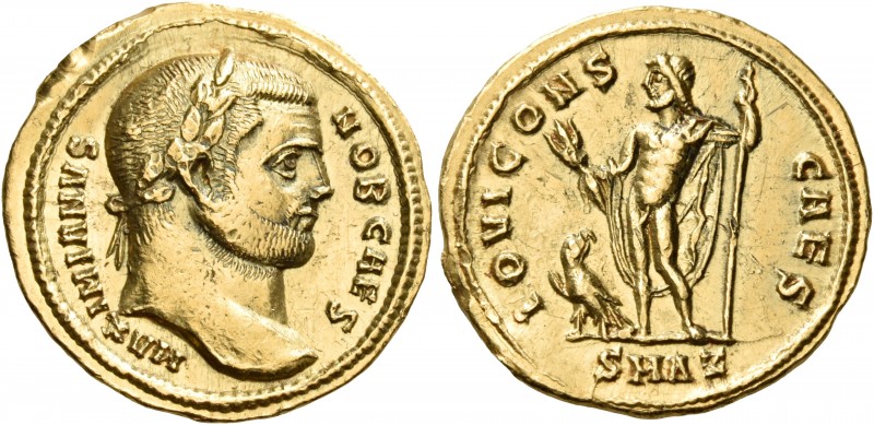 Galerius, as Caesar, 293-305. Aureus (Gold, 20 mm, 5.38 g, 6 h), Antioch, 293-29...