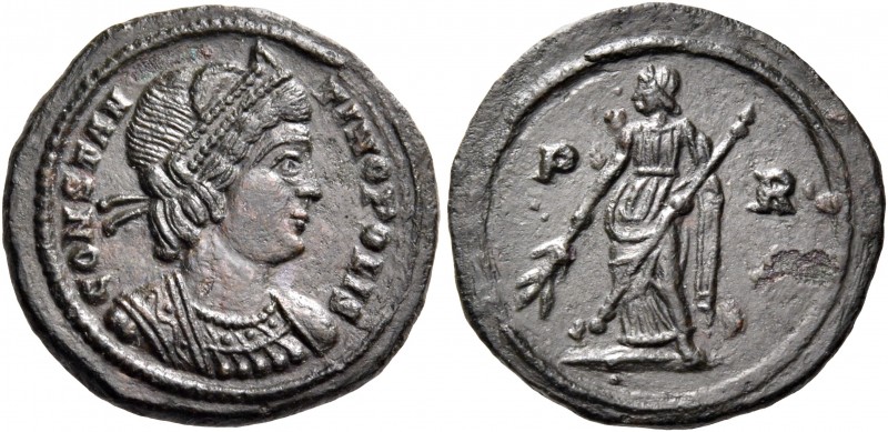 Commemorative Series in the name Constantinopolis, 348. Medallion (Bronze, 17 mm...
