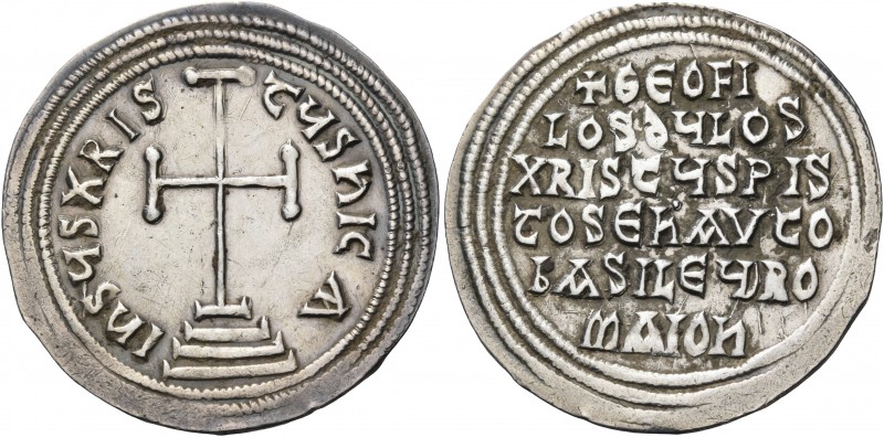 Theophilus, 829-842. Miliaresion (Silver, 27 mm, 3.27 g), Constantinople, 830/1-...