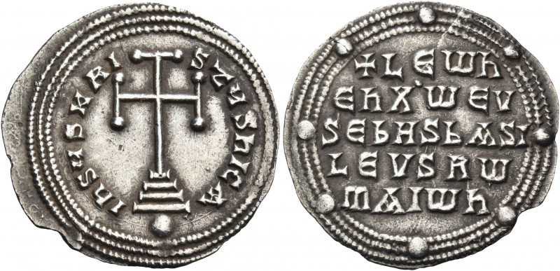 Leo VI the Wise, 886-912. Miliaresion (Silver, 24 mm, 3.02 g, 12 h), Constantino...
