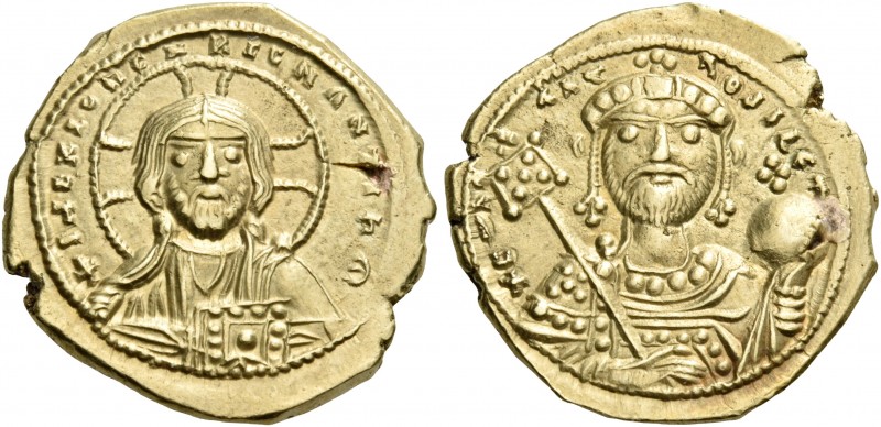 Constantine IX Monomachus, 1042-1055. Tetarteron (Gold, 18 mm, 4.10 g, 6 h), Con...
