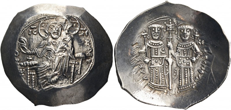 Alexius III Angelus-Comnenus, 1195-1203. Aspron Trachy (Electrum, 28 mm, 4.48 g,...