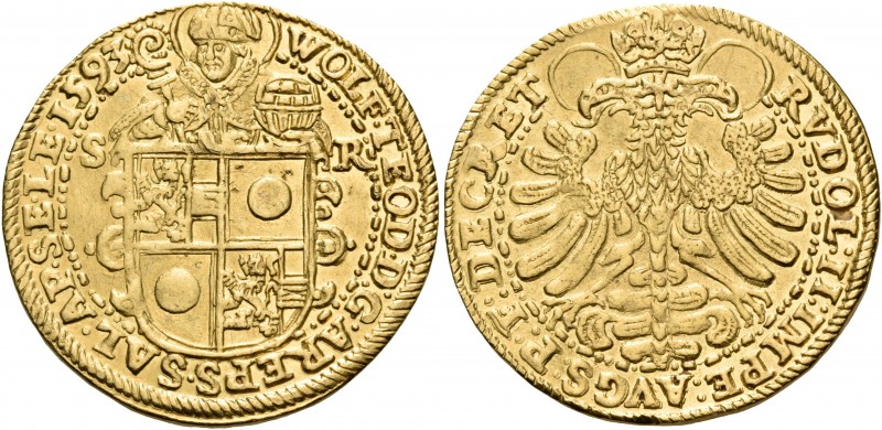 Austria 
Salzburg. Wolf Dietrich von Raitenau, 1587-1612. 2 Ducats (Gold, 25 mm...