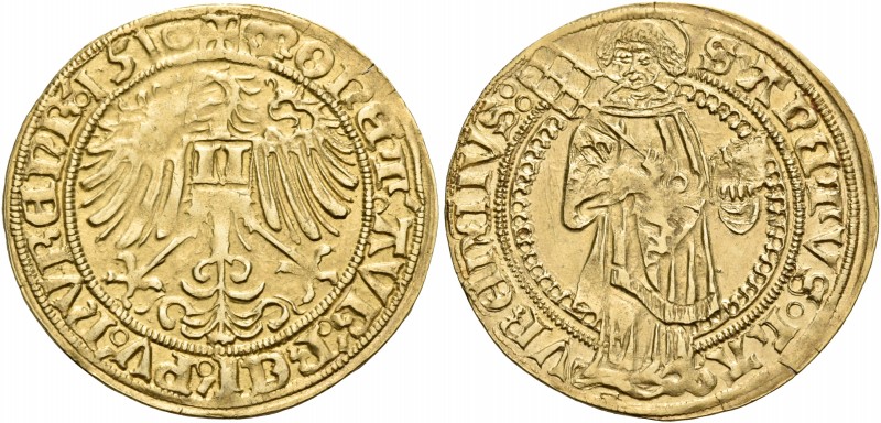 Germany 
Nuremberg. 1510. Goldgulden (Gold, 23 mm, 3.26 g, 6 h). +MONET’AVR’REI...