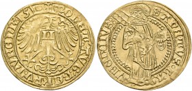 Germany 
Nuremberg. 1510. Goldgulden (Gold, 23 mm, 3.26 g, 6 h). +MONET’AVR’REI’PV’NVRENB’1510 Eagle facing, with spread wings and head to left; on b...