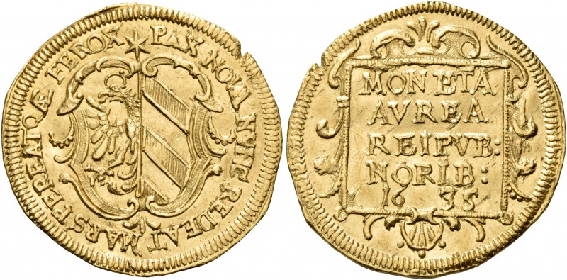 Germany 
Nuremberg. 1635. Ducat (Gold, 23 mm, 3.55 g, 12 h). PAX NOVA NVNC REDE...