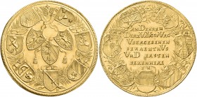 Germany 
Nuremberg. "1530" (but actually 1730). Medal in the weight of 3 ducats (Gold, 30 mm, 10.47 g, 12 h), on the 200th anniversary of the Confess...