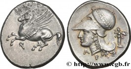CORINTHIA - CORINTH
Type : Statère 
Date : c. 330 AC. 
Mint name / Town : Corinthe, Corinthie 
Metal : silver 
Diameter : 22,5  mm
Orientation dies : ...