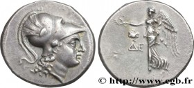 PAMPHYLIA - SIDE
Type : Tétradrachme 
Date : c. 120-80 AC. 
Mint name / Town : Sidé 
Metal : silver 
Diameter : 27  mm
Orientation dies : 12  h.
Weigh...