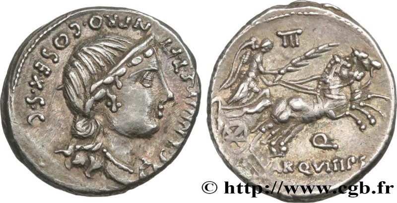 ANNIA
Type : Denier 
Date : 82-81 AC. 
Mint name / Town : Espagne 
Metal : silve...