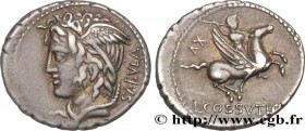 COSSUTIA
Type : Denier 
Date : 74 AC. 
Mint name / Town : Rome 
Metal : silver 
Millesimal fineness : 950  ‰
Diameter : 18  mm
Orientation dies : 6  h...