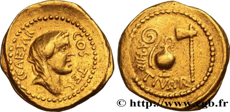 JULIUS CAESAR
Type : Aureus 
Date : 46 AC. 
Mint name / Town : Rome 
Metal : gol...