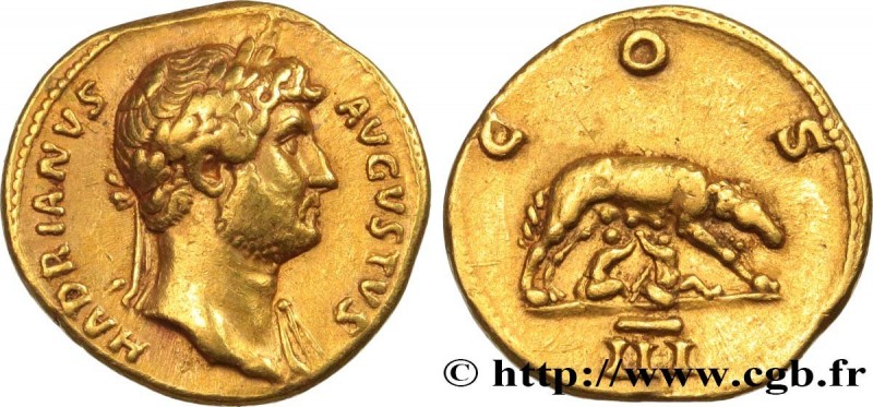 HADRIAN
Type : Aureus 
Date : 128 
Mint name / Town : Rome 
Metal : gold 
Milles...