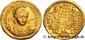 CONSTANTIUS II
Type : Solidus 
Date : 353-354 
Mint name / Town : Nicomédie 
Metal : gold 
Millesimal fineness : 1000  ‰
Diameter : 21,5  mm
Orientati...