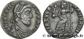 EUGENIUS
Type : Silique 
Date : 392-394 
Mint name / Town : Trèves 
Metal : silver 
Diameter : 15,5  mm
Orientation dies : 6  h.
Weight : 1,59  g.
Rar...