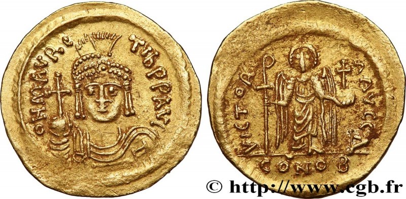 MAURICIUS TIBERIUS
Type : Solidus 
Date : 583-601 
Mint name / Town : Theoupolis...