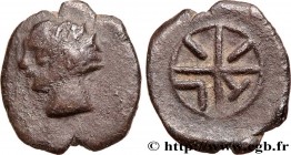 GALLIA - NEDENES (oppidum of Montlaures)
Type : Hémi-obole TVII à la roue 
Date : 90-40 AC. 
Metal : silver 
Diameter : 7,5  mm
Orientation dies : 12 ...