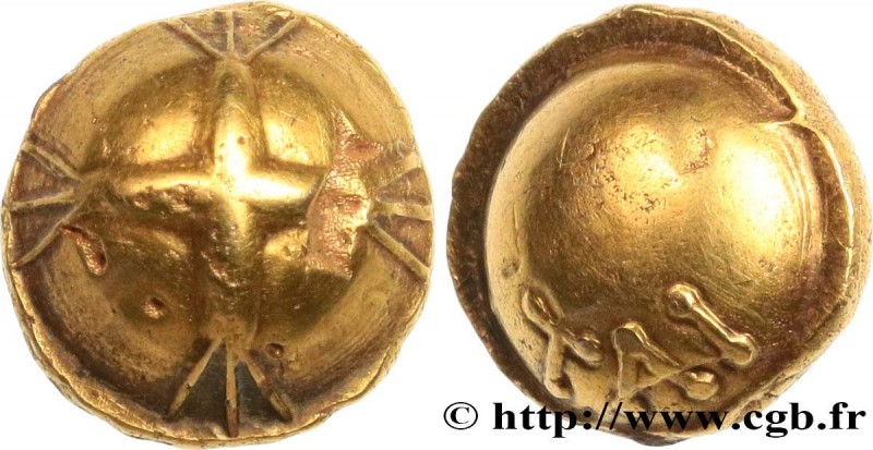 SENONES (Area of Sens)
Type : Statère globulaire à la croix, épigraphe 
Date : c...