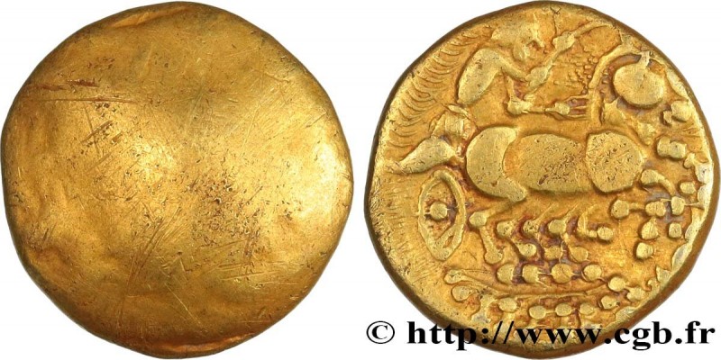 DUROCASSIS (Area of Dreux)
Type : Hémistatère d’or uniface 
Date : c. 80-50 AC. ...