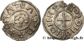 CHARLES II LE CHAUVE / THE BALD
Type : Denier 
Date : n.d. 
Mint name / Town : Mouzon 
Metal : silver 
Diameter : 20  mm
Orientation dies : 3  h.
Weig...