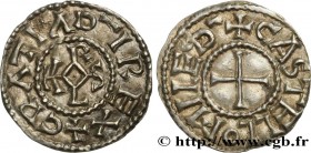 CHARLES II LE CHAUVE / THE BALD
Type : Denier 
Date : c. 864-875 
Mint name / Town : Melun 
Metal : silver 
Diameter : 20  mm
Orientation dies : 3  h....