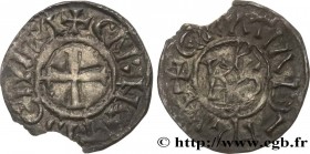CHARLES II LE CHAUVE / THE BALD
Type : Obole 
Date : c. 864-875 
Mint name / Town : Chartres 
Metal : silver 
Diameter : 15  mm
Orientation dies : 6  ...
