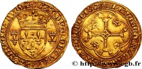 CHARLES VII LE BIEN SERVI / THE WELL-SERVED
Type : Écu d'or à la couronne ou écu neuf 
Date : 18/05/1450 
Mint name / Town : Tournai 
Metal : gold 
Mi...