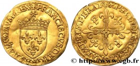 FRANCIS I
Type : Écu d'or au soleil, 5e type 
Date : 21/07/1519 
Mint name / Town : Saint-André de Villeneuve-lès-Avignon 
Metal : gold 
Millesimal fi...