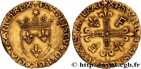 FRANCIS I
Type : Écu d'or au soleil, 5e type 
Date : 21/07/1519 
Date : n.d. 
Mint name / Town : Toulouse 
Metal : gold 
Millesimal fineness : 958  ‰
...