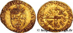 FRANCIS I
Type : Écu d'or au soleil, 5e type 
Date : 21/07/1519 
Mint name / Town : Villefranche-de-Rouergue 
Metal : gold 
Millesimal fineness : 958 ...