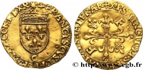 FRANCIS I
Type : Écu d'or au soleil, 2e type 
Date : 14/01/1540 
Date : n.d. 
Mint name / Town : Poitiers 
Quantity minted : 7905 
Metal : gold 
Mille...
