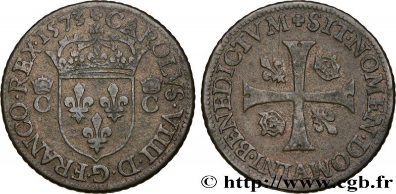 CHARLES IX
Type : Piéfort de poids quadruple du douzain aux deux C, 1er type 
Da...