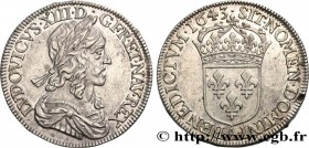 LOUIS XIII
Type : Demi-écu, 3e type, 2e poinçon de Warin 
Date : 1643 
Mint name / Town : Paris, Monnaie du Louvre 
Metal : silver 
Millesimal finenes...