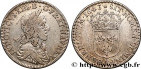 LOUIS XIII
Type : Demi-écu, 3e type, 2e poinçon de Warin 
Date : 1643 
Mint name / Town : Paris, Monnaie de Matignon 
Metal : silver 
Millesimal finen...