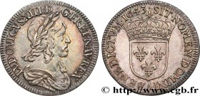 LOUIS XIII
Type : Quart d'écu d'argent, 3e type, 2e poinçon de Warin 
Date : 1643 
Mint name / Town : Paris, Monnaie du Louvre 
Quantity minted : 1582...