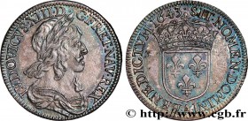 LOUIS XIII
Type : Quart d'écu d'argent, 3e type, 2e poinçon de Warin 
Date : 1643 
Mint name / Town : Paris, Monnaie du Louvre 
Quantity minted : 1582...