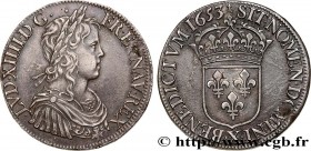 LOUIS XIV "THE SUN KING"
Type : Écu à la mèche longue 
Date : 1653 
Mint name / Town : Amiens 
Quantity minted : 99503 
Metal : silver 
Millesimal fin...